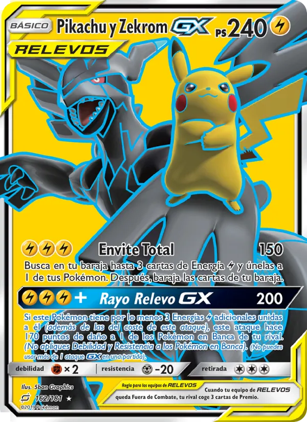 Pikachu y Zekrom GX Union de Aliados 162/181