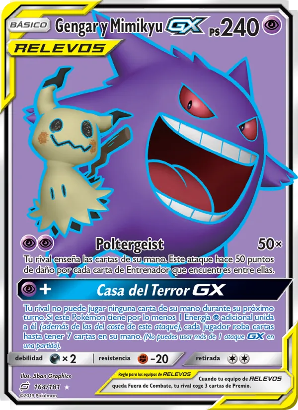 Gengar y Mimikyu GX Union de Aliados 164/181