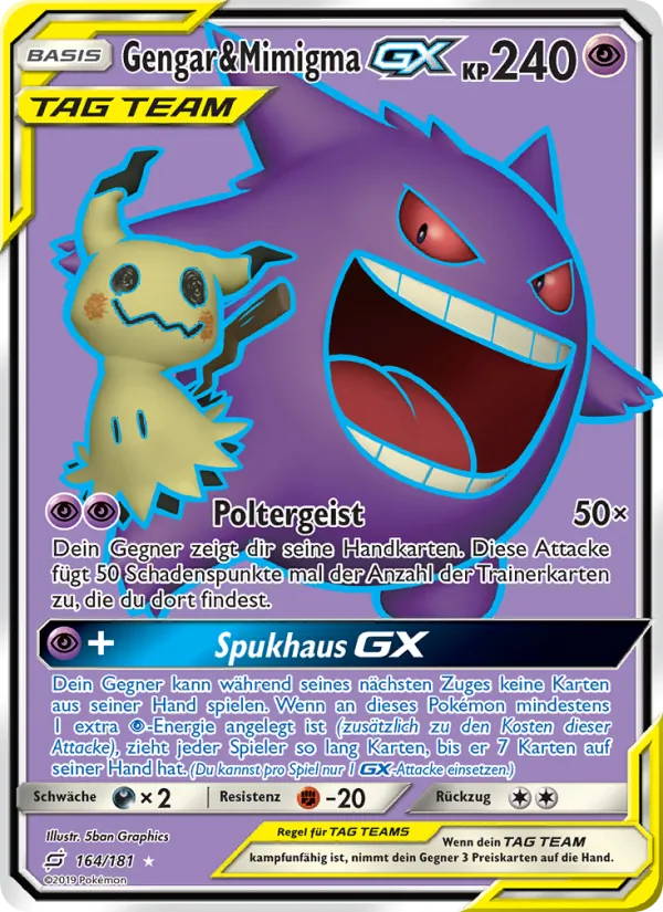 Gengar & Mimigma GX Teams Sind Trumpf 164/181