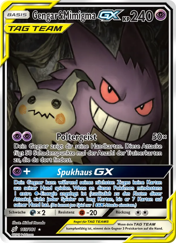 Gengar & Mimigma GX Teams Sind Trumpf 165/181