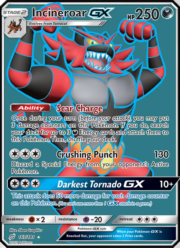 Incineroar GX Team Up 167/181