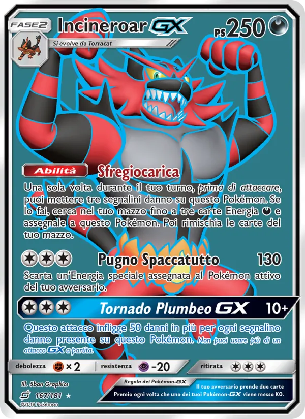 Incineroar GX Gioco di Squadra 167/181