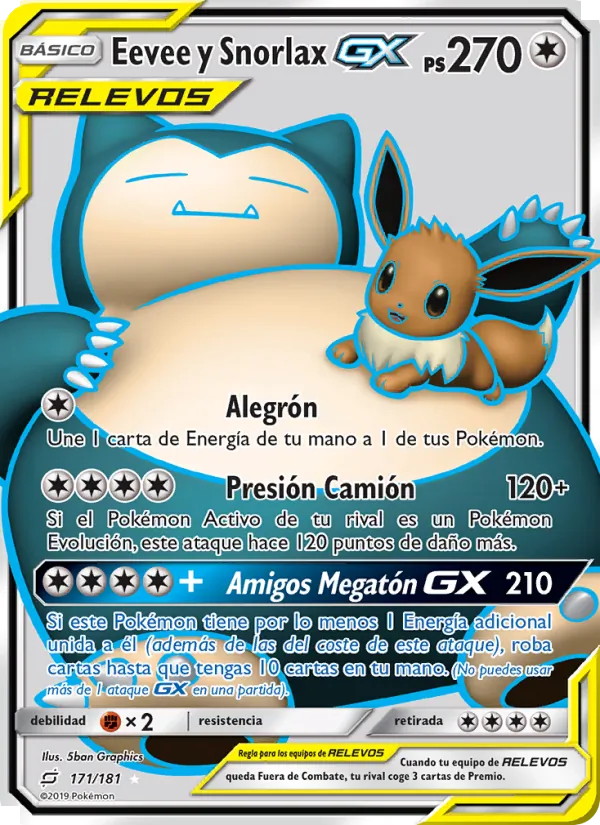 Eevee y Snorlax GX Union de Aliados 171/181