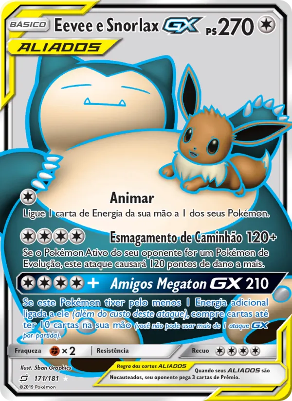 Eevee e Snorlax GX União de Aliados 171/181