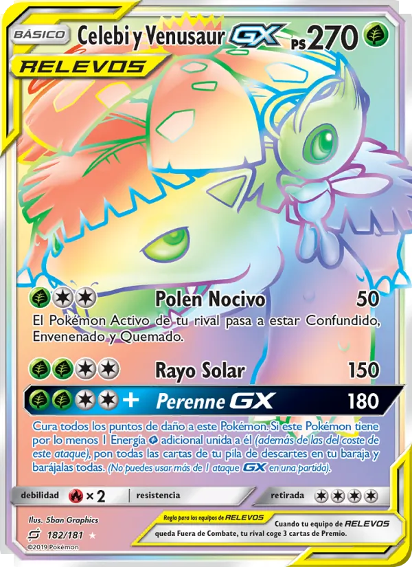 Celebi y Venusaur GX Union de Aliados 182/181