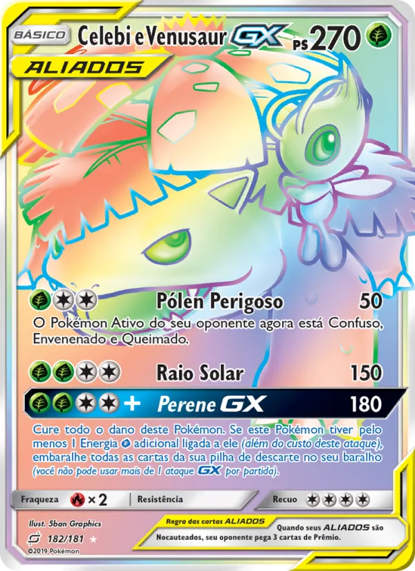 Celebi e Venusaur GX União de Aliados 182/181