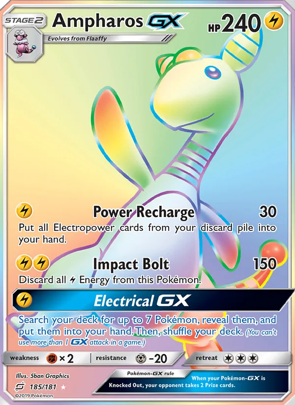 Ampharos GX Team Up 185/181