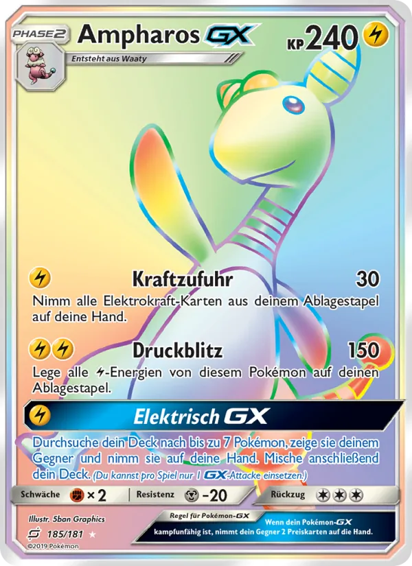 Ampharos GX Teams Sind Trumpf 185/181