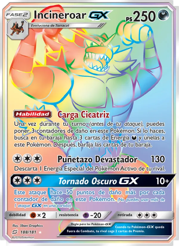 Incineroar GX Union de Aliados 188/181