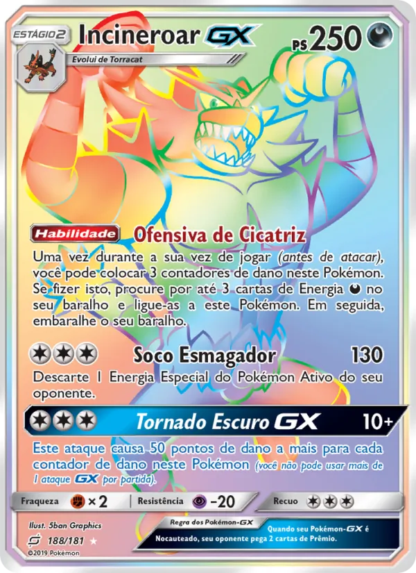 Incineroar GX União de Aliados 188/181