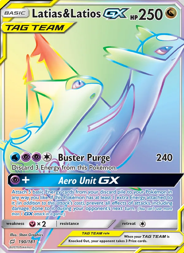 Latias & Latios GX Team Up 190/181