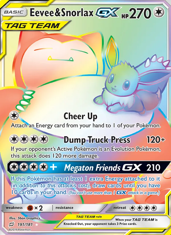 Eevee & Snorlax GX Team Up 191/181