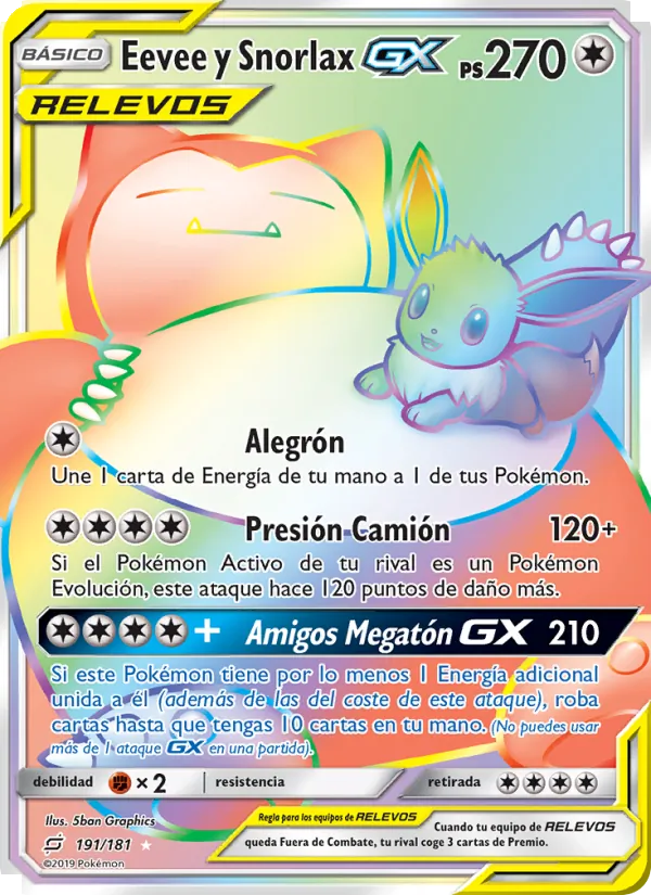 Eevee y Snorlax GX Union de Aliados 191/181
