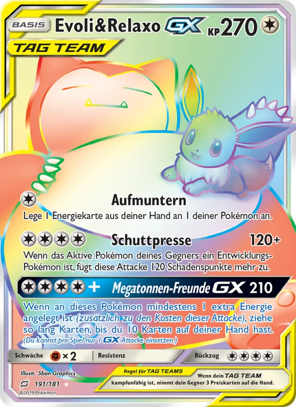 Evoli & Relaxo GX Teams Sind Trumpf 191/181