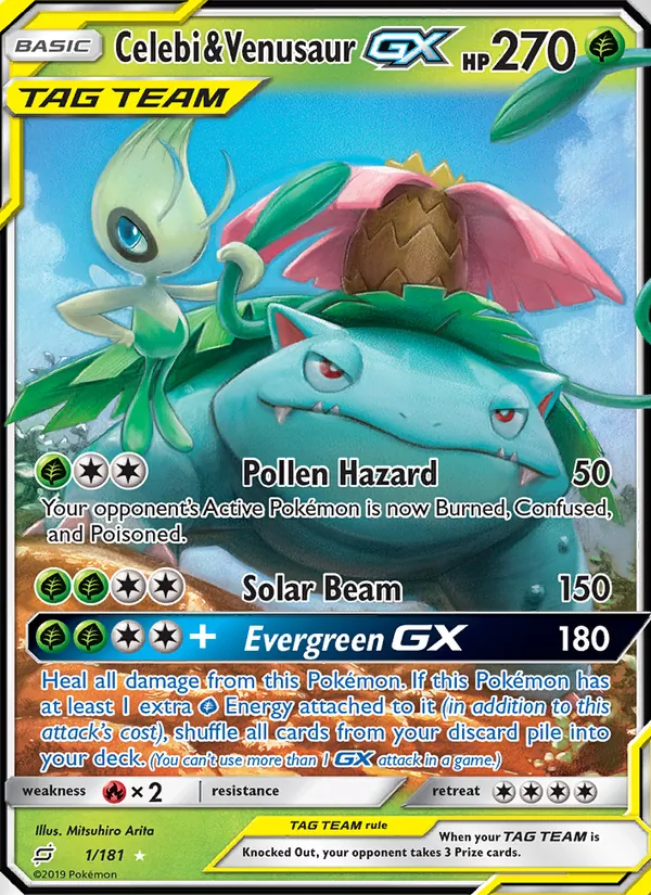 Celebi & Venusaur GX Team Up 1/181
