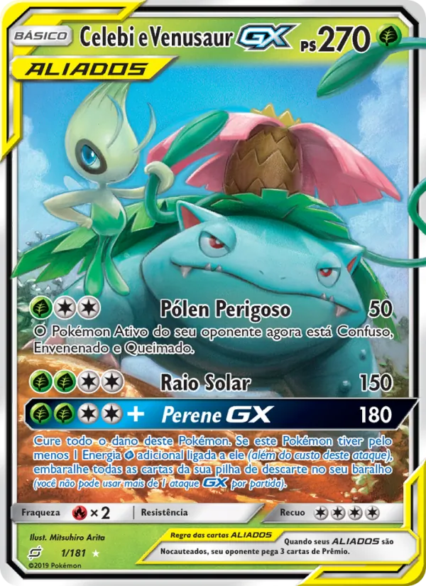 Celebi e Venusaur GX União de Aliados 1/181