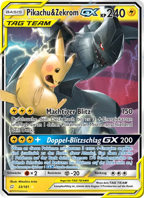 Pikachu & Zekrom GX Teams Sind Trumpf 33/181