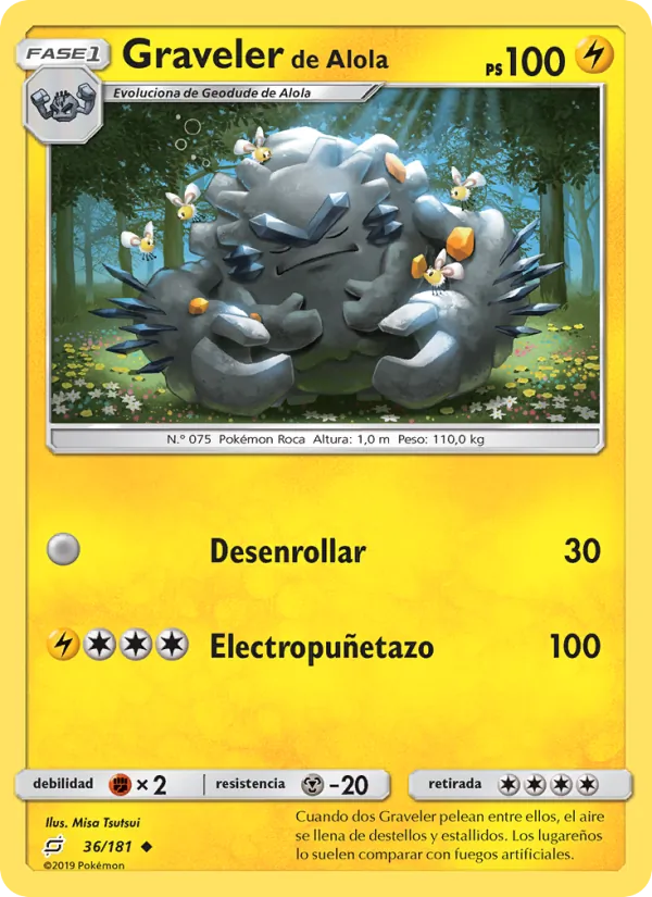 Graveler de Alola Union de Aliados 36/181