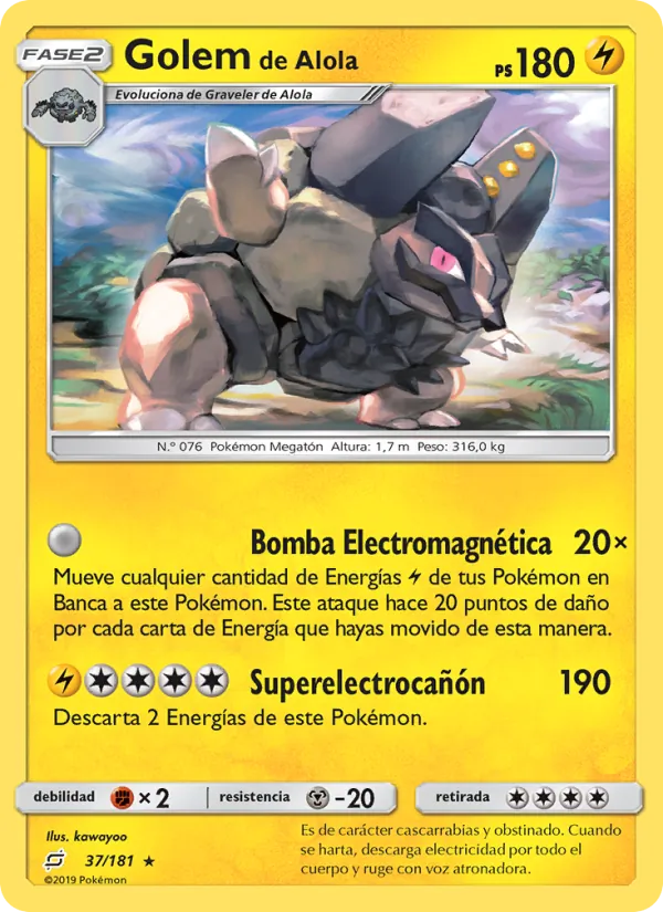 Golem de Alola Union de Aliados 37/181