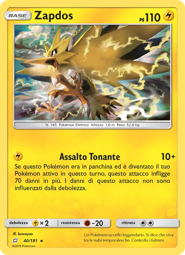 Zapdos Gioco di Squadra 40/181