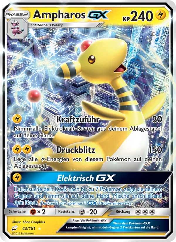 Ampharos GX Teams Sind Trumpf 43/181