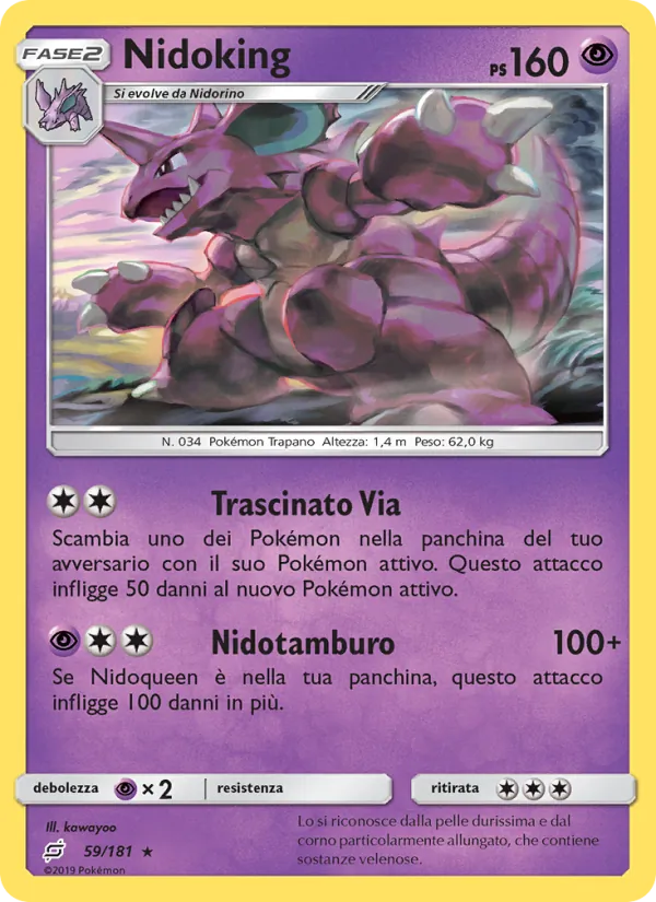 Nidoking Gioco di Squadra 59/181