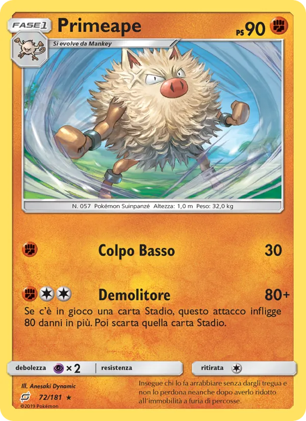 Primeape Gioco di Squadra 72/181
