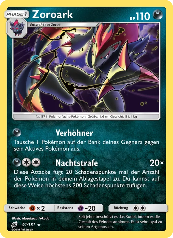 Zoroark Teams Sind Trumpf 91/181