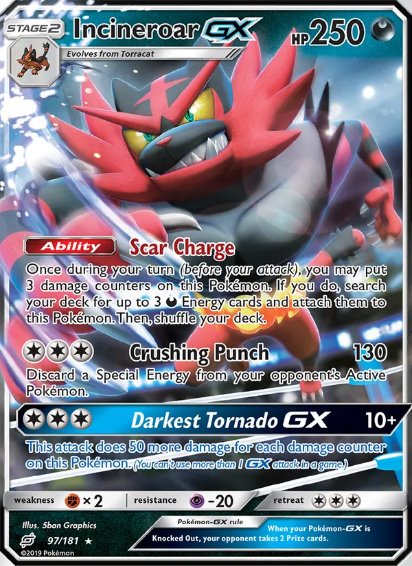 Incineroar GX Team Up 97/181