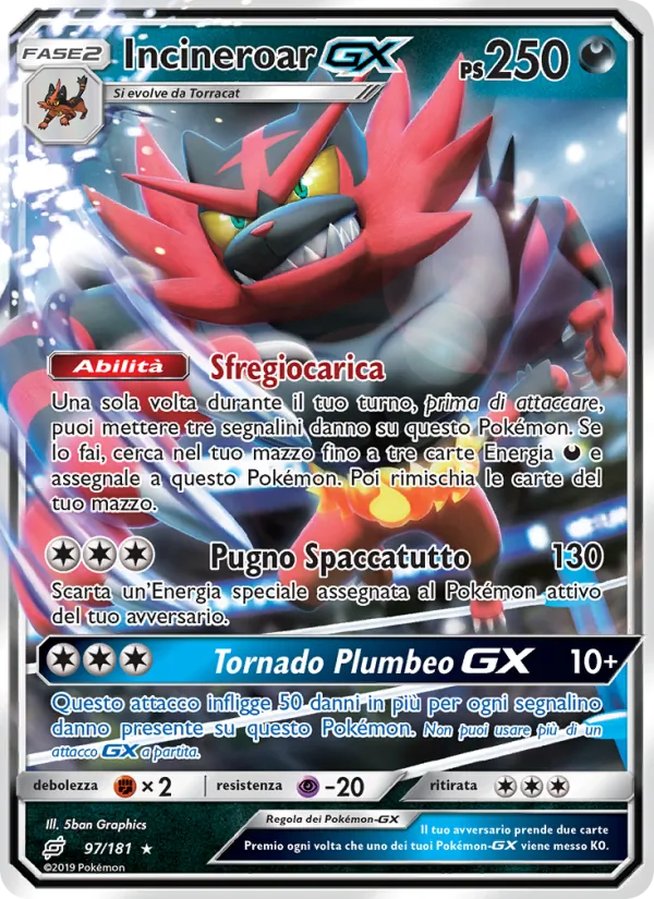 Incineroar GX Gioco di Squadra 97/181