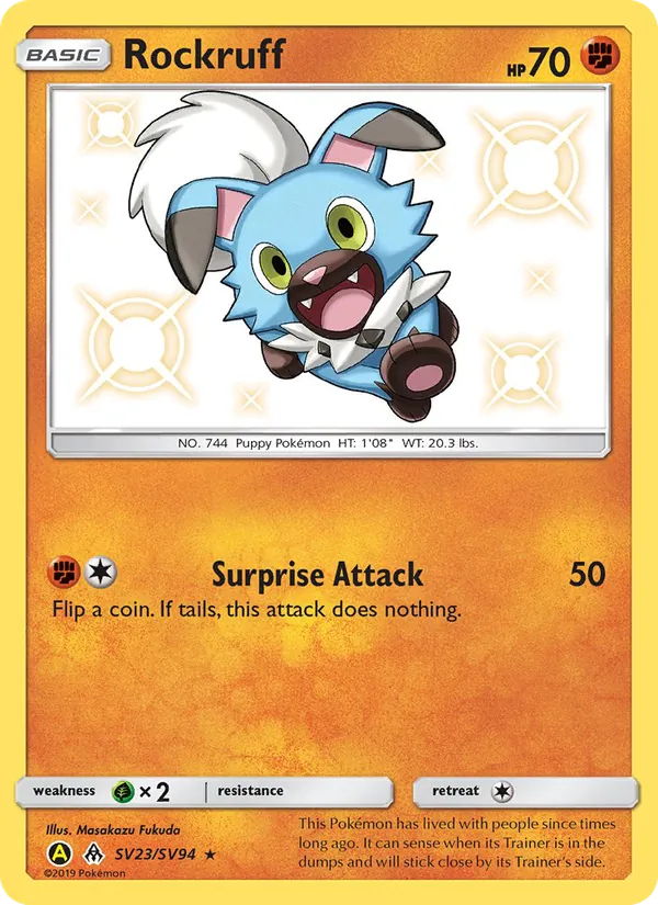Rockruff Destinos Ocultos Tesoro Brillante SV23/94