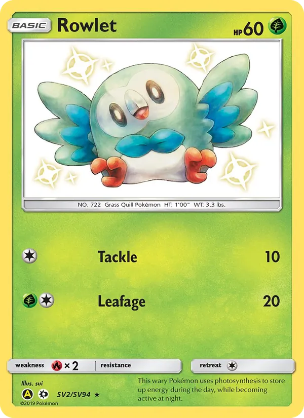 Rowlet Destinos Ocultos Tesoro Brillante SV2/94