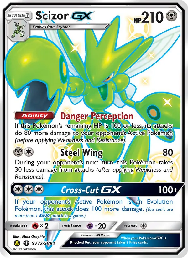 Scizor-GX Destinos Ocultos Cofre Brilhante SV72/94