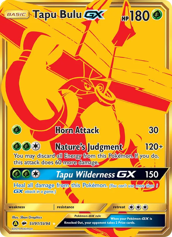 Tapu Bulu-GX Destinos Ocultos Cofre Brilhante SV91/94