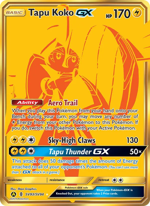 Tapu Koko-GX Destinos Ocultos Cofre Brilhante SV93/94