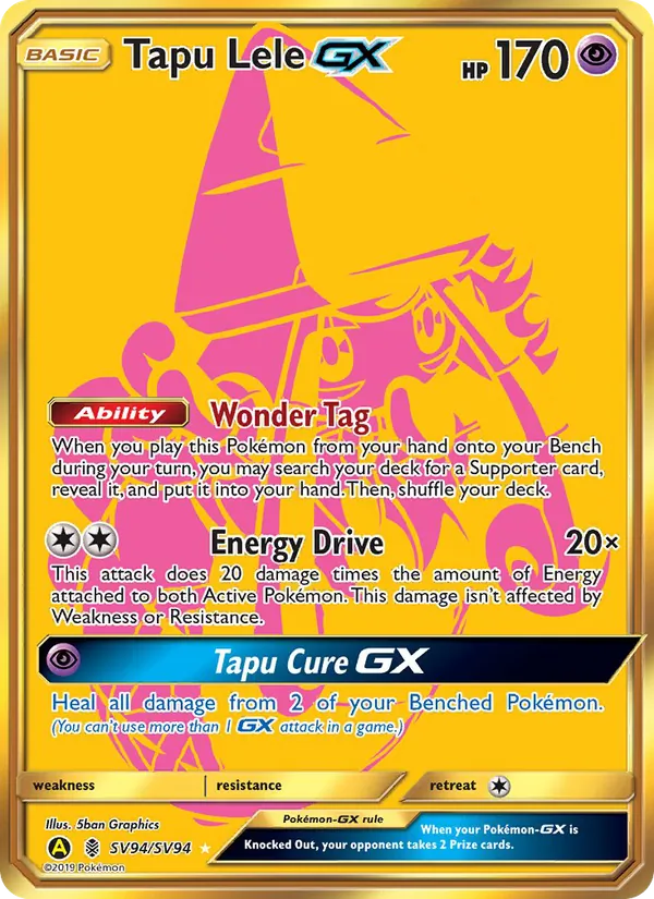 Tapu Lele-GX Hidden Fates Shiny Vault SV94/94