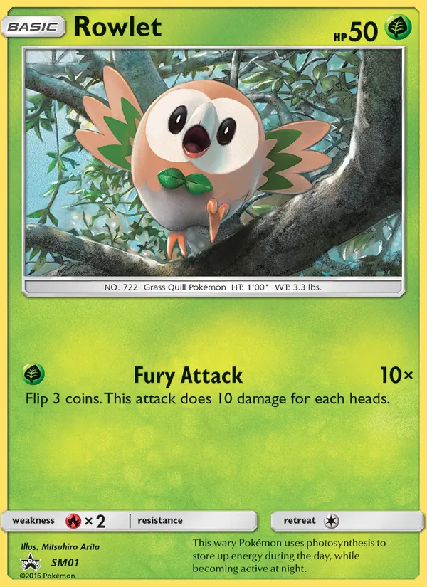 Rowlet Sol e Lua Promos SM01/248