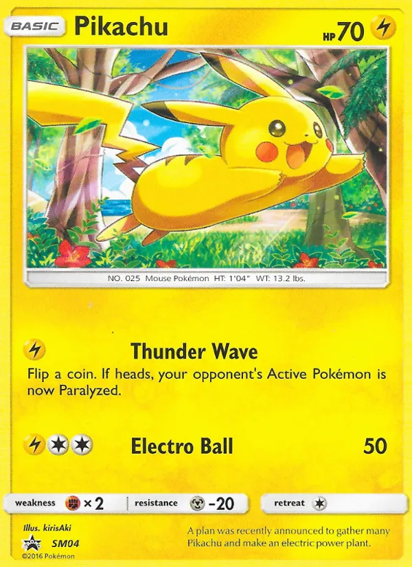 Pikachu SL Cartas de promoción SM04/248