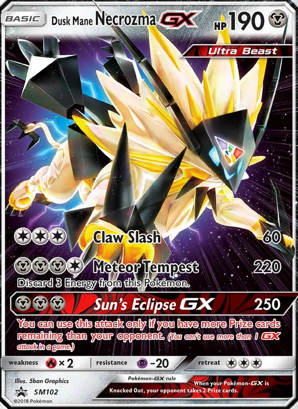 Dusk Mane Necrozma GX SM Black Star Promos SM102/248