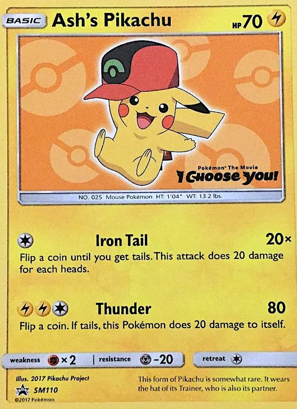 Ash's Pikachu SM Black Star Promos SM110/248