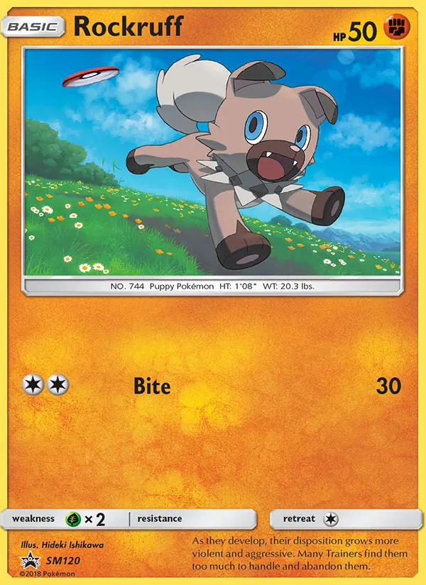 Rockruff Sol e Lua Promos SM120/248