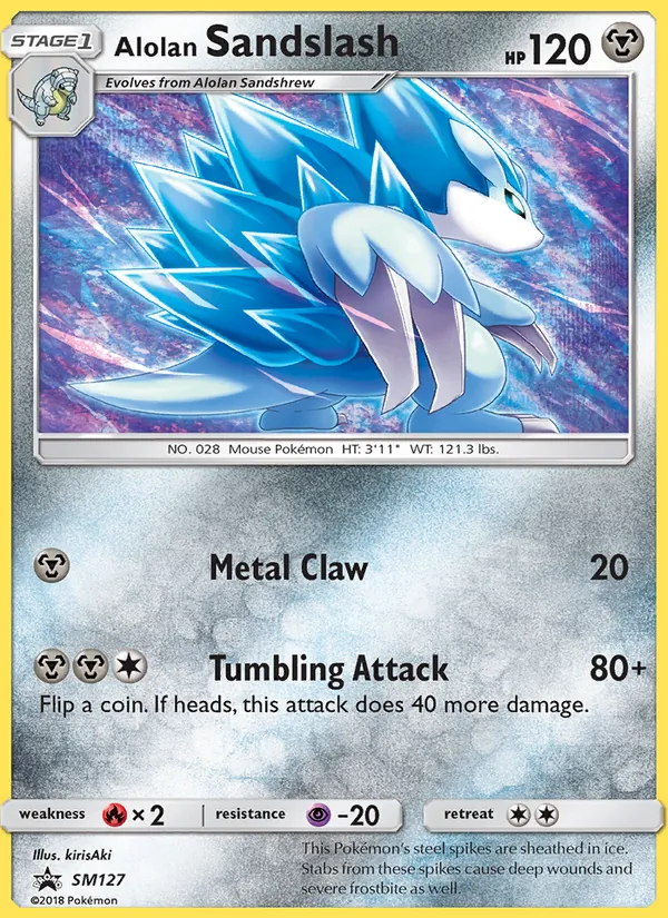 Sandslash de Alola SL Cartas de promoción SM127/248