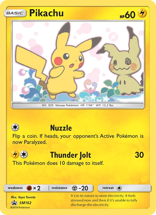 Pikachu SL Cartas de promoción SM162/248