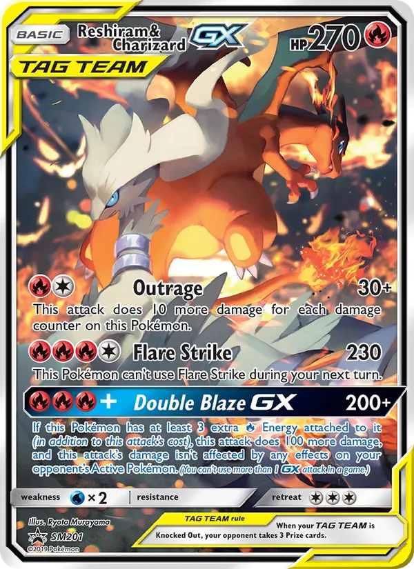 Reshiram & Glurak GX SM Promokarten SM201/248