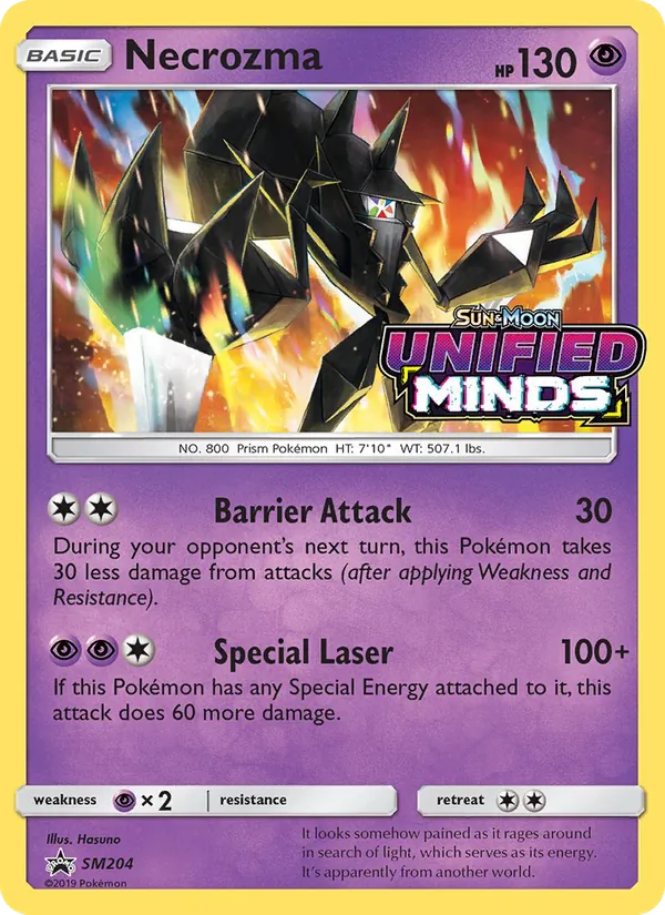 Necrozma SL Cartas de promoción SM204/248