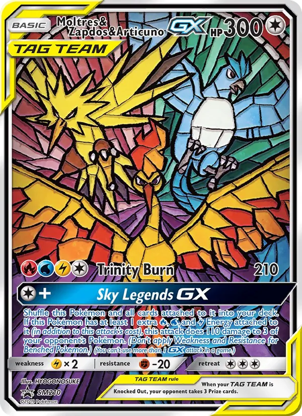 Moltres & Zapdos & Articuno GX SM Black Star Promos SM210/248