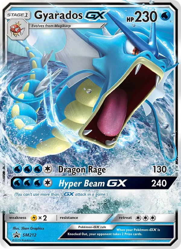 Gyarados GX SL Cartas de promoción SM212/248