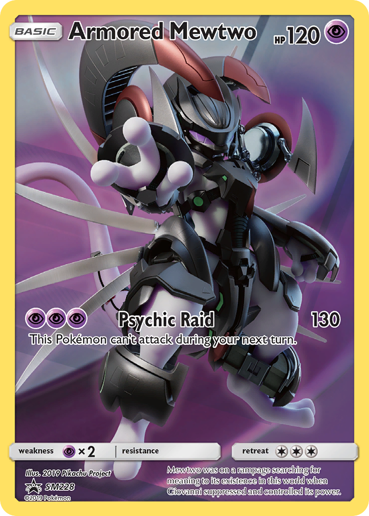 Armored Mewtwo SL Cartas de promoción SM228/248