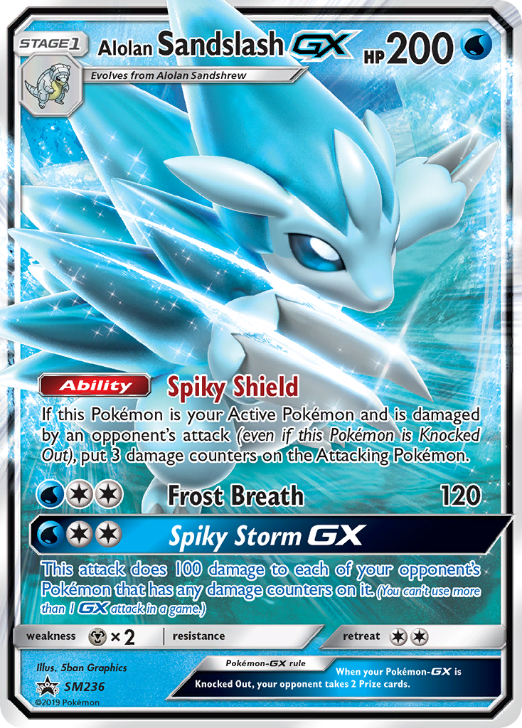 Sandslash de Alola GX Sol e Lua Promos SM236/248