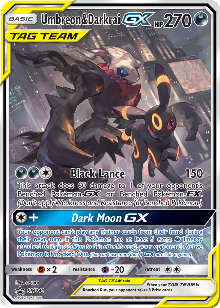 Umbreon e Darkrai GX Sol e Lua Promos SM241/248